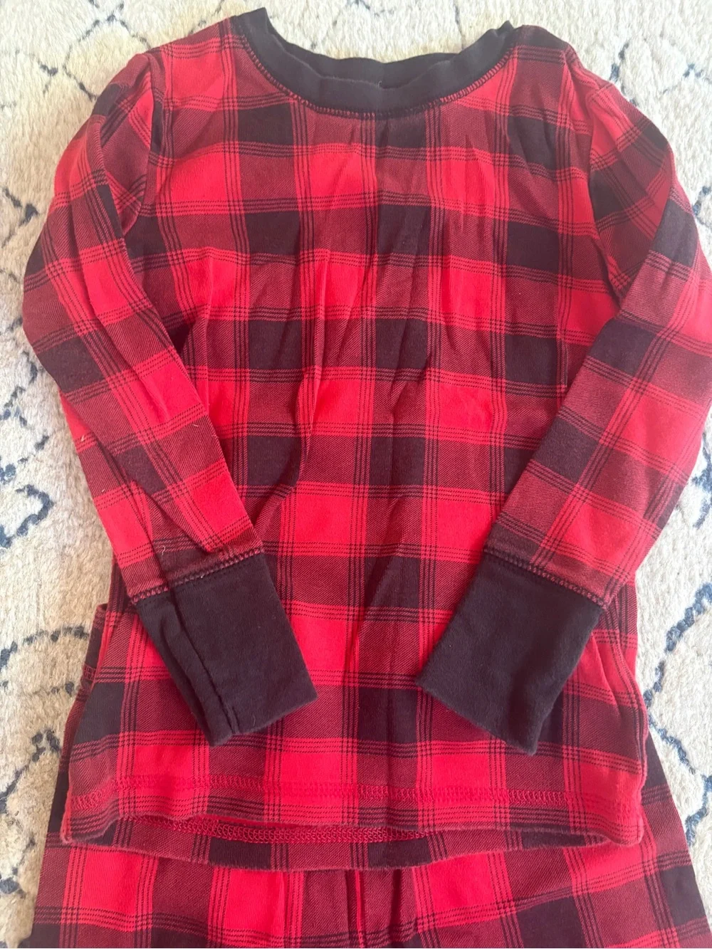 GAP Red and Black Plaid Kids Pajama Set